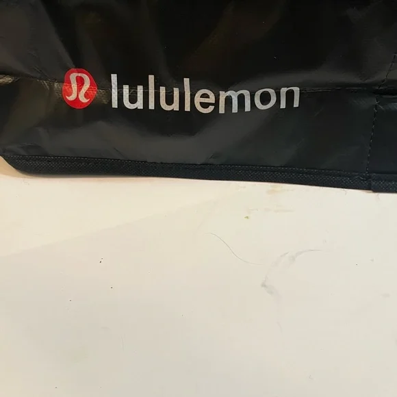 Lululemon Be All In Small White Black Reusable Tote Eco Bag Yoga Gym Lunch - Picture 5 of 6